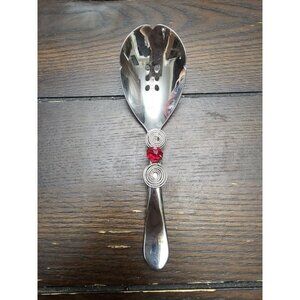 Unbranded Stainless Steel Jeweled Slotted Spoon